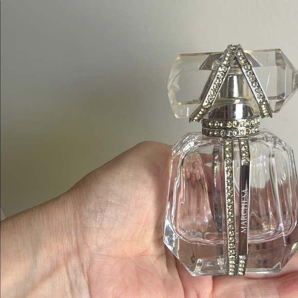 Marchesa Silver Geometric Empty Bottle with Crystal Accents - Picture 4 of 6